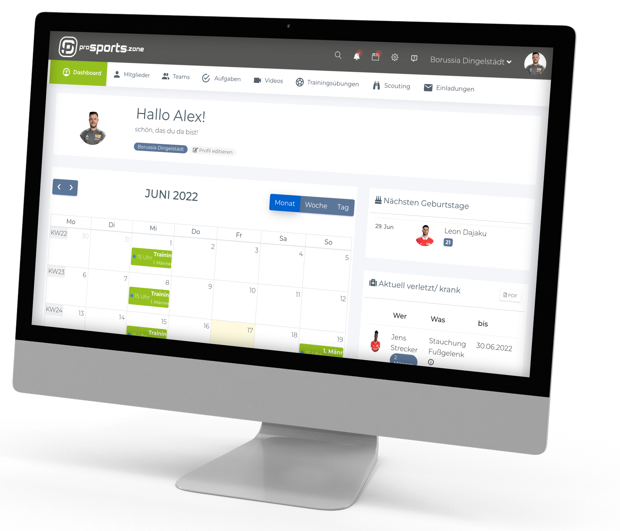 Dashboard Central Point Of Contact For Football Software Prosports Zone